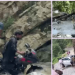 उत्तराखंड में बारिश का कहर, सड़क पर बहते नाले से गुजरने को मजबूर लोग